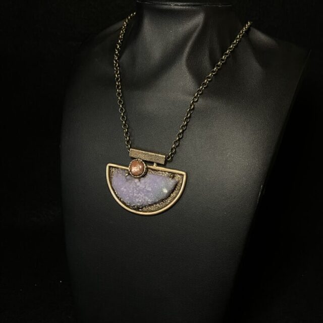 Grape Agate Necklace by Deanne McKeown