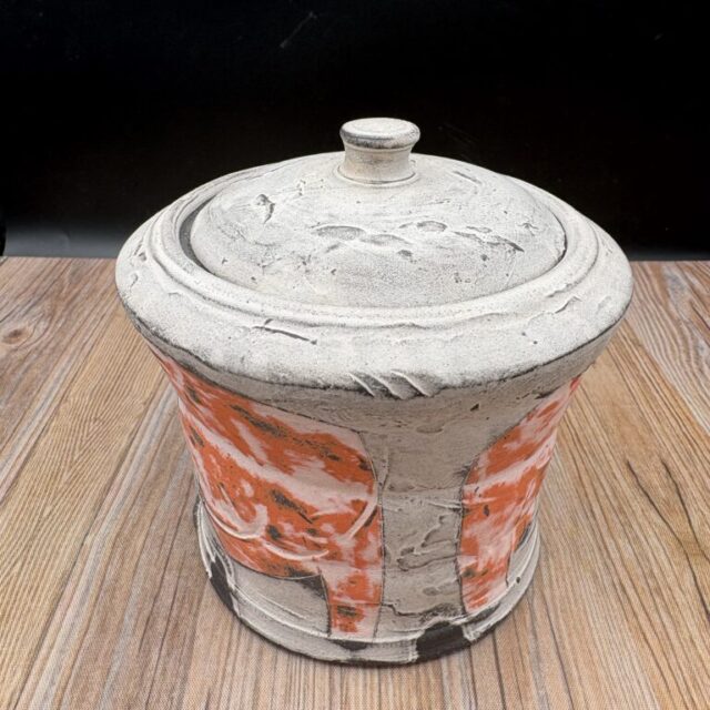 Small Orange Jar by Ben Roti