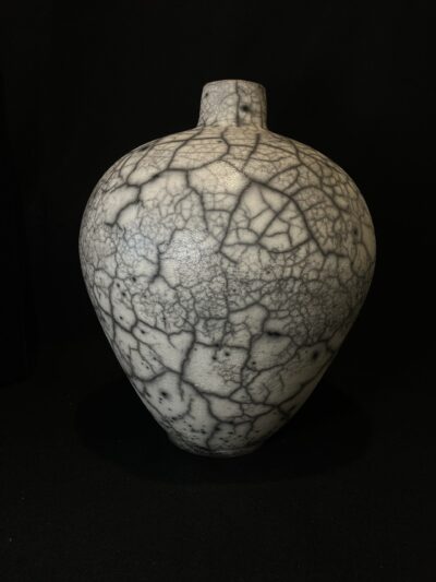 Small Neck Raku by Jeff Perkins