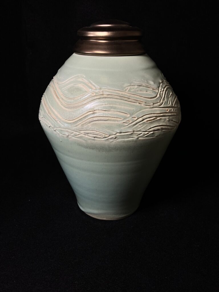 Large Mint Wish Jar by Sharon Penchina