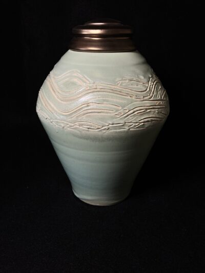 Large Mint Wish Jar by Sharon Penchina