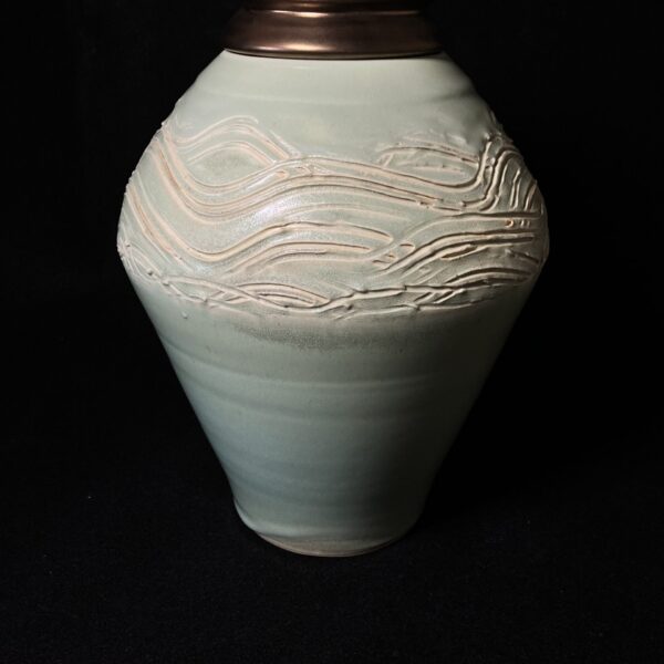 Large Mint Wish Jar by Sharon Penchina