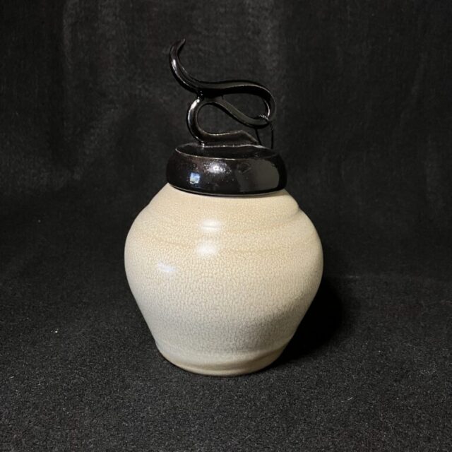 Small Creme Wish Jar by Sharon Penchina