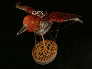 Red Bird with Diamonds by Kevin Titzer FAF