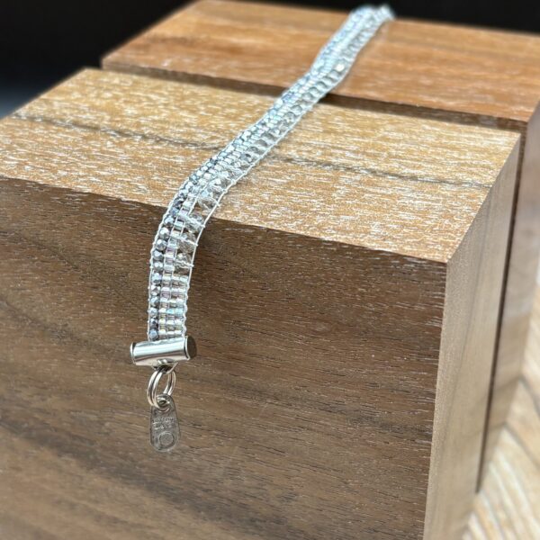 Iridescent Seed Bead and Swarovski Crystal Bracelet by Nancy Leicht NANN12