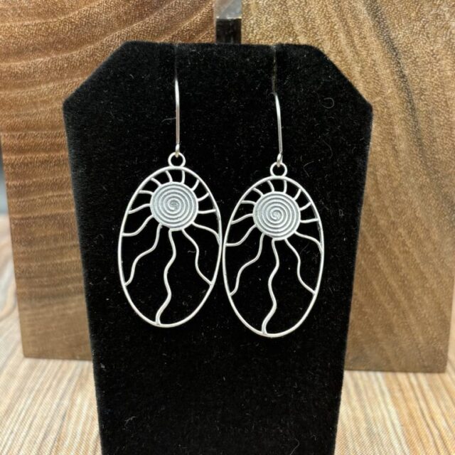 Solar Spiral Earrings by Kim Fox