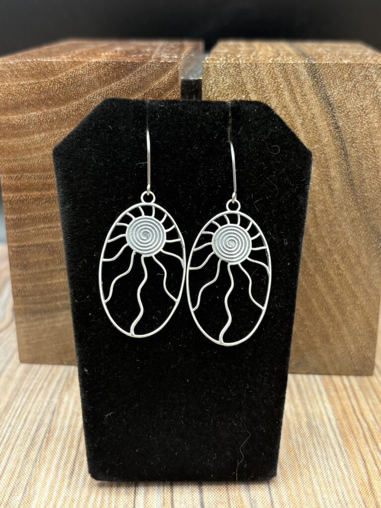 Solar Spiral Earrings by Kim Fox