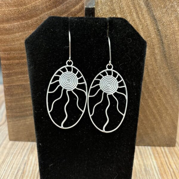 Solar Spiral Earrings by Kim Fox