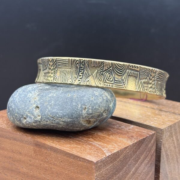 Wide Doodle Cuff by Kim Fox