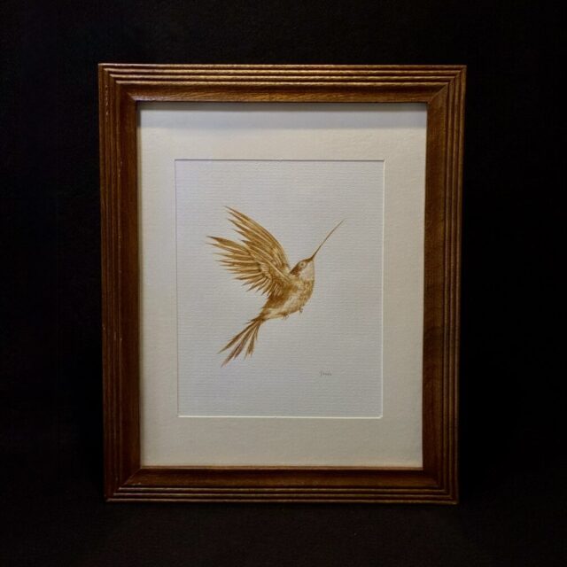 Golden Hummingbird II by Julianne Wade