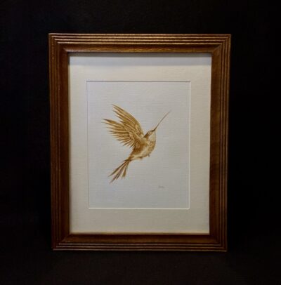 Golden Hummingbird II by Julianne Wade