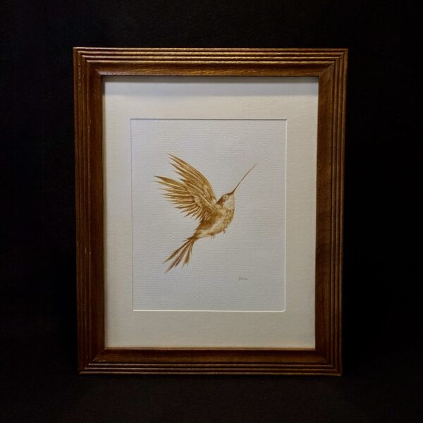 Golden Hummingbird II by Julianne Wade