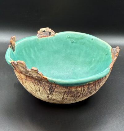 Large Green Bowl by V. Norton