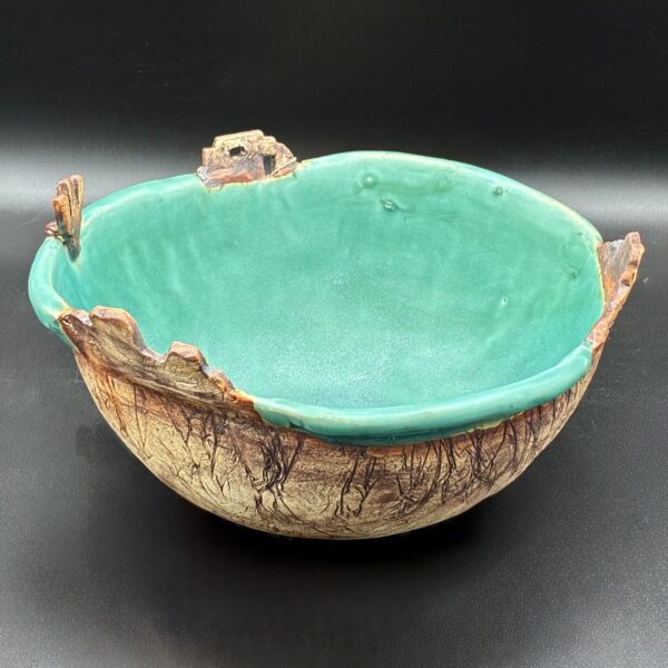 Large Green Bowl by V. Norton