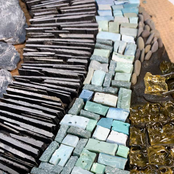 Mosaic 101 with Glass and Found Objects