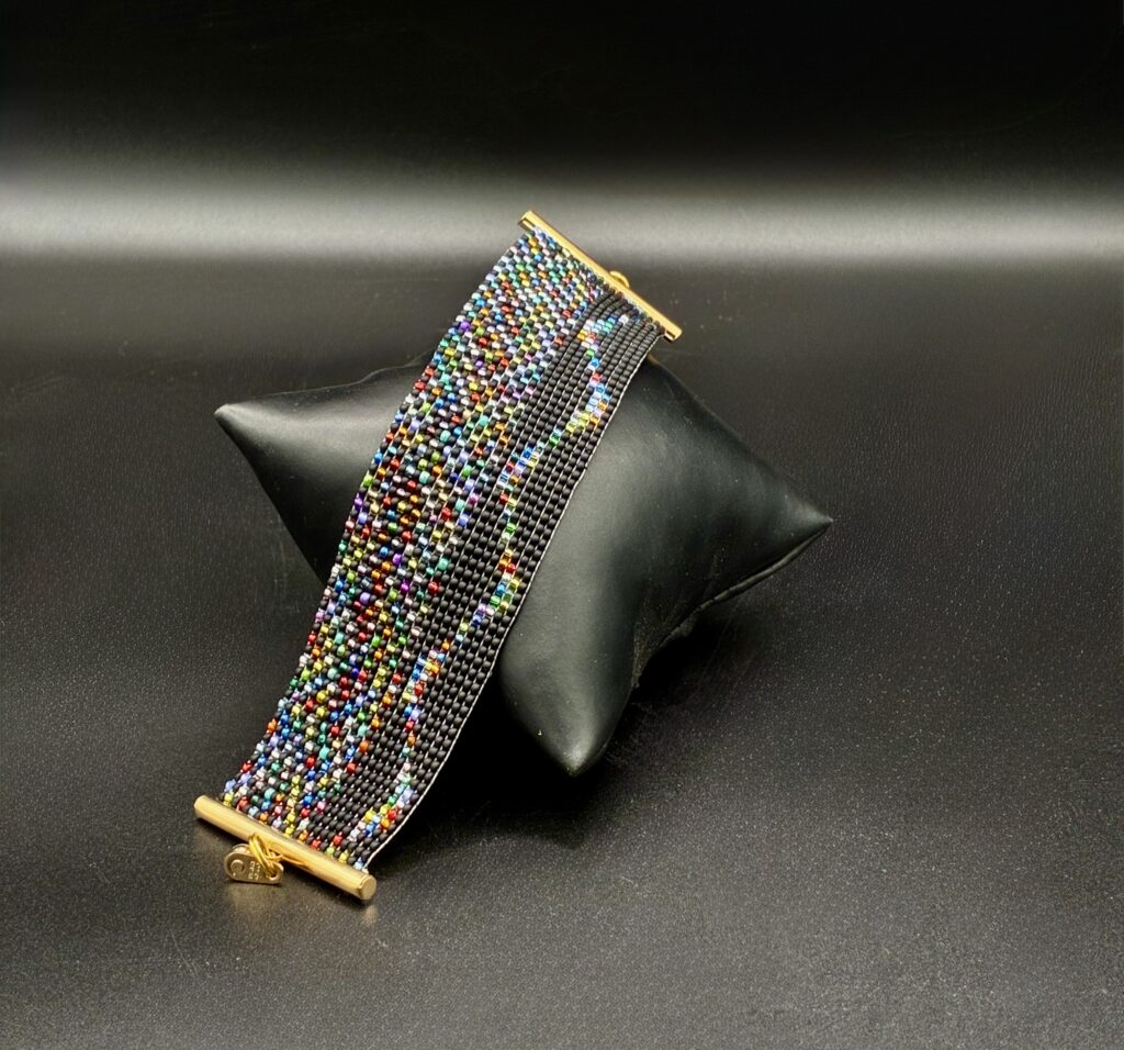 Rainbow Wave Cuff by Nancy Leicht NAN APR 30-2