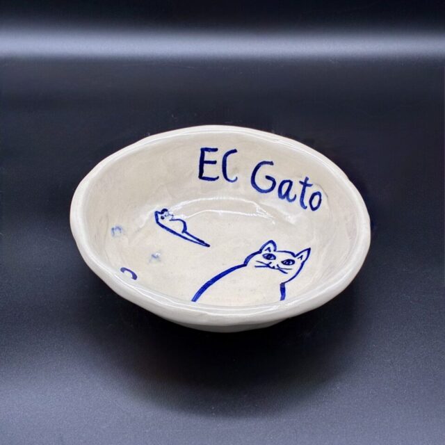 Small Cat Bowl by V. Norton