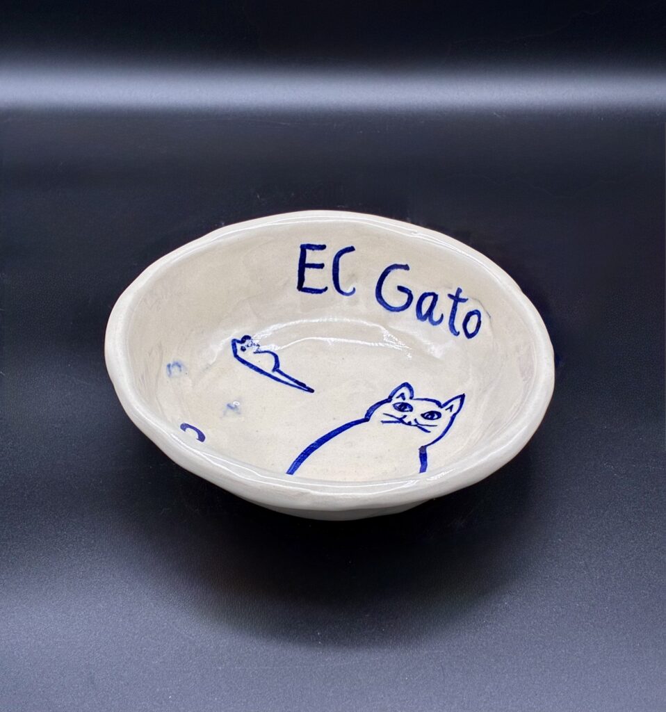 Small Cat Bowl by V. Norton