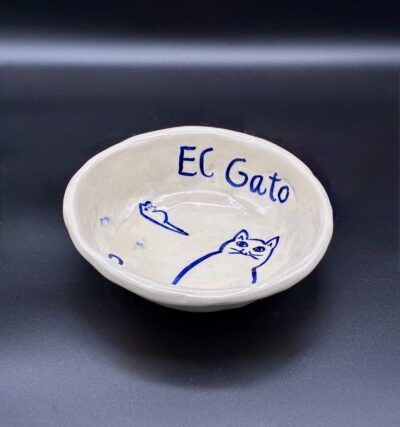 Small Cat Bowl by V. Norton