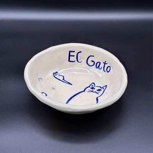 Small Cat Bowl by V. Norton