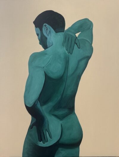 Back Study in Teal by Oscar de la Rocha BGAS26