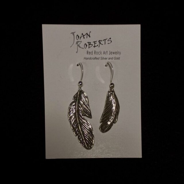 Sterling Silver Feather Earrings by Joan Roberts