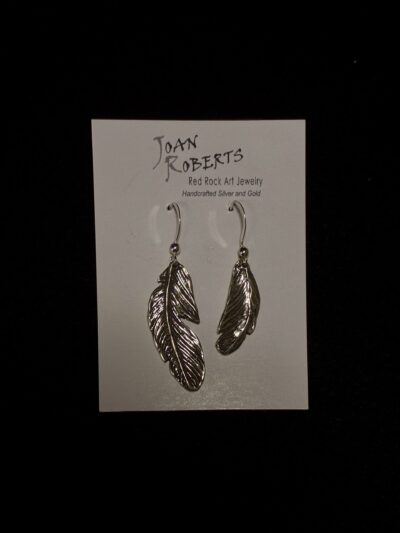 Sterling Silver Feather Earrings by Joan Roberts