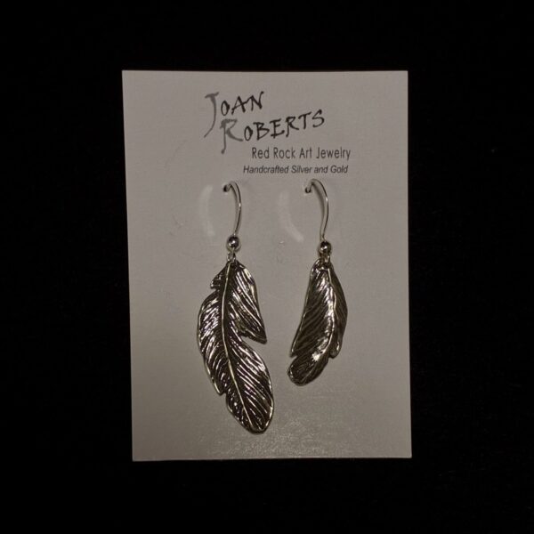 Sterling Silver Feather Earrings by Joan Roberts