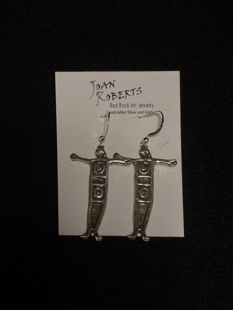 Sterling Silver Shaman Earrings by Joan Roberts