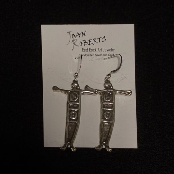 Sterling Silver Shaman Earrings by Joan Roberts