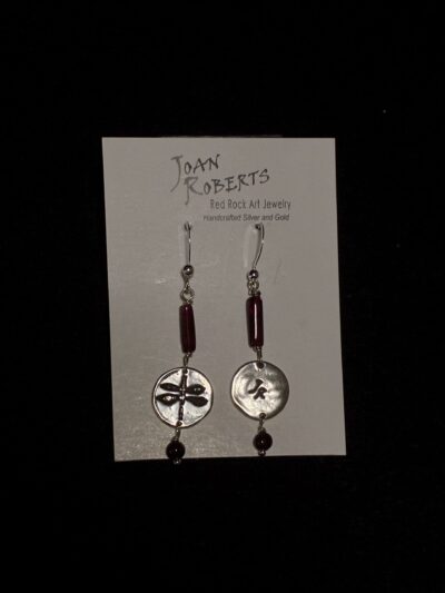 Sterling Silver Garnet Earrings by Joan Roberts