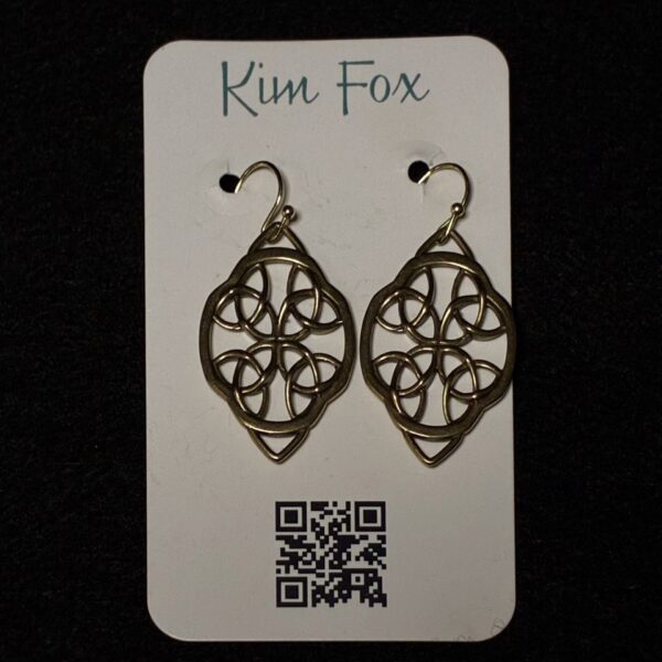 “Irish Lace” Bronze Earrings by Kim Fox