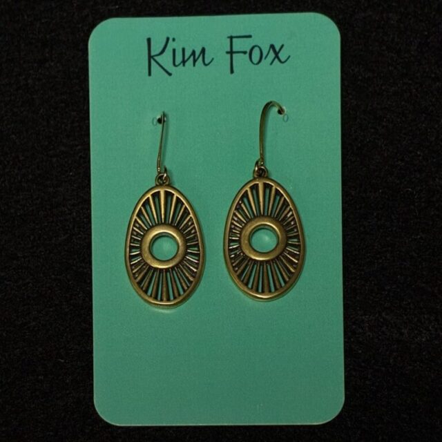 “Solar” Bronze Earrings by Kim Fox