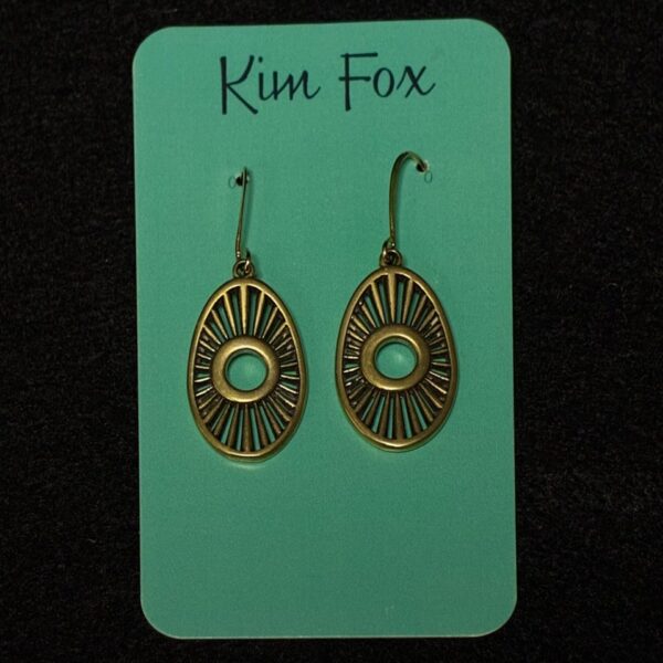 “Solar” Bronze Earrings by Kim Fox