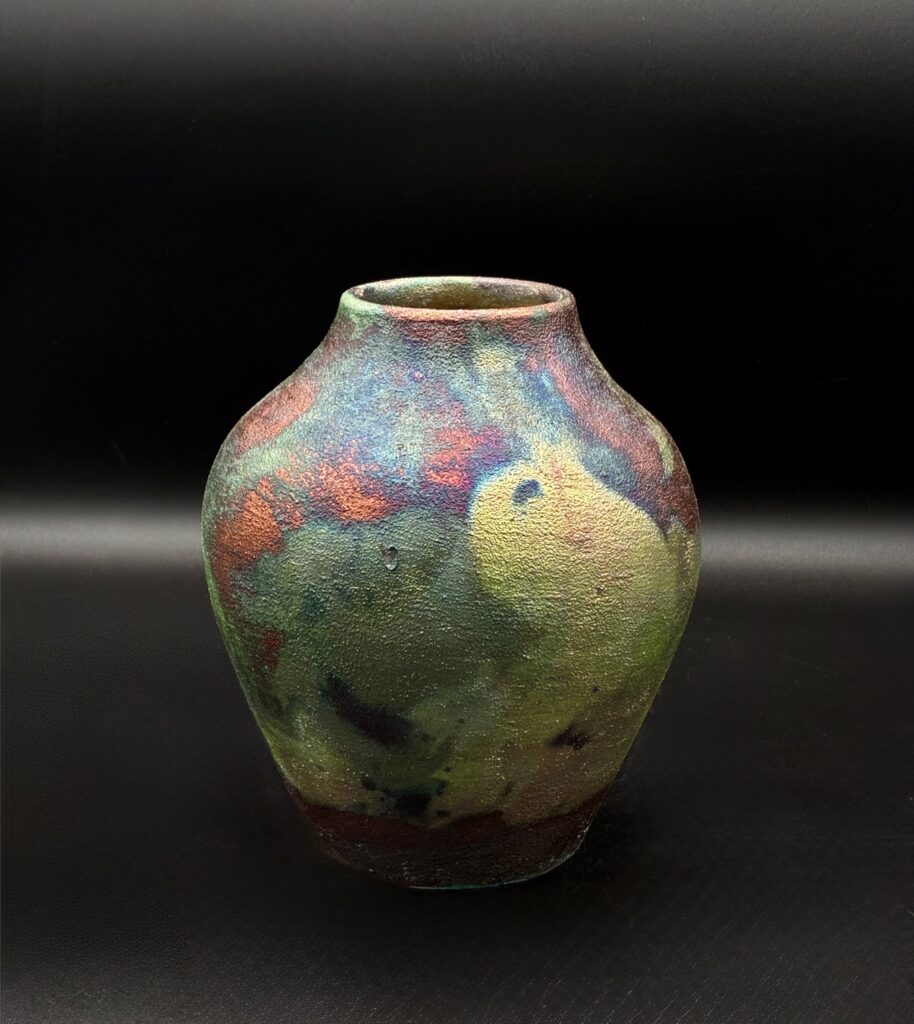 Raku Vase Small by Sharon Penchina