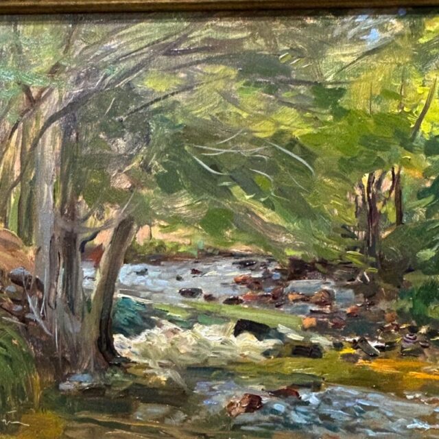 Oak Creek at Crescent Moon by Lili Laurin