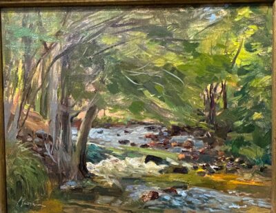 Oak Creek at Crescent Moon by Lili Laurin