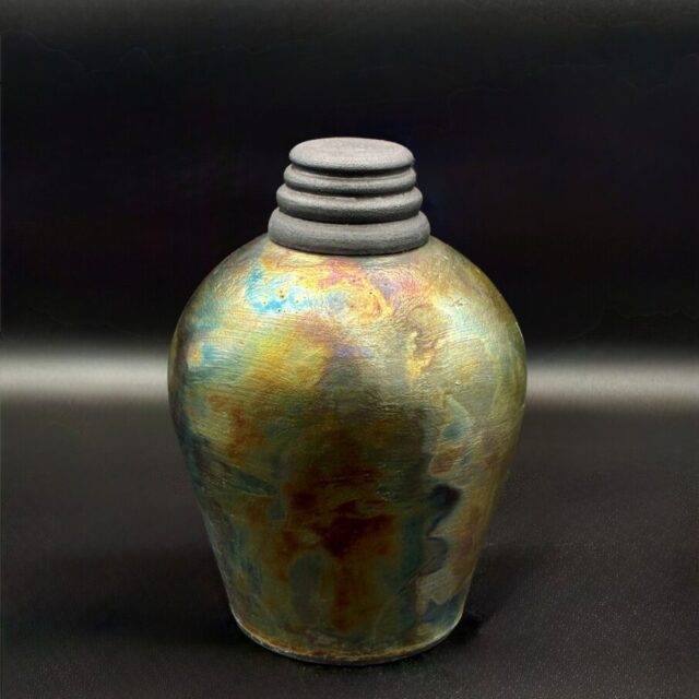 Raku Jar by Sharon Penchina