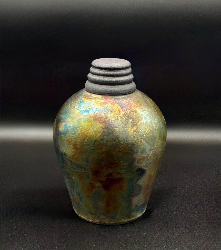 Raku Jar by Sharon Penchina