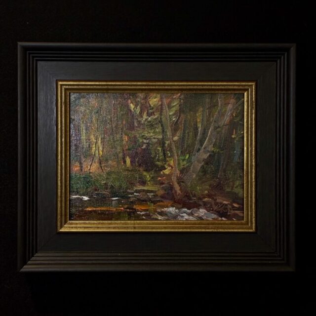 Creekside at Crescent Moon by Lili Anne Laurin