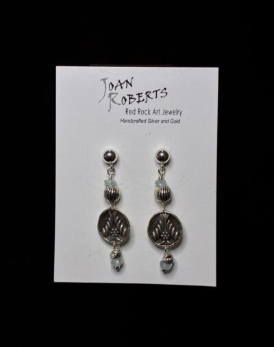 Sterling Silver Button Earrings by Joan Roberts