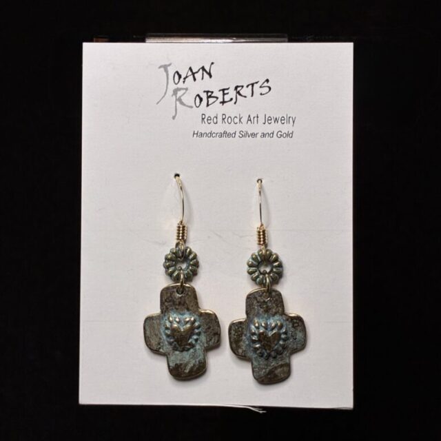 Bronze Cross Earrings by Joan Roberts