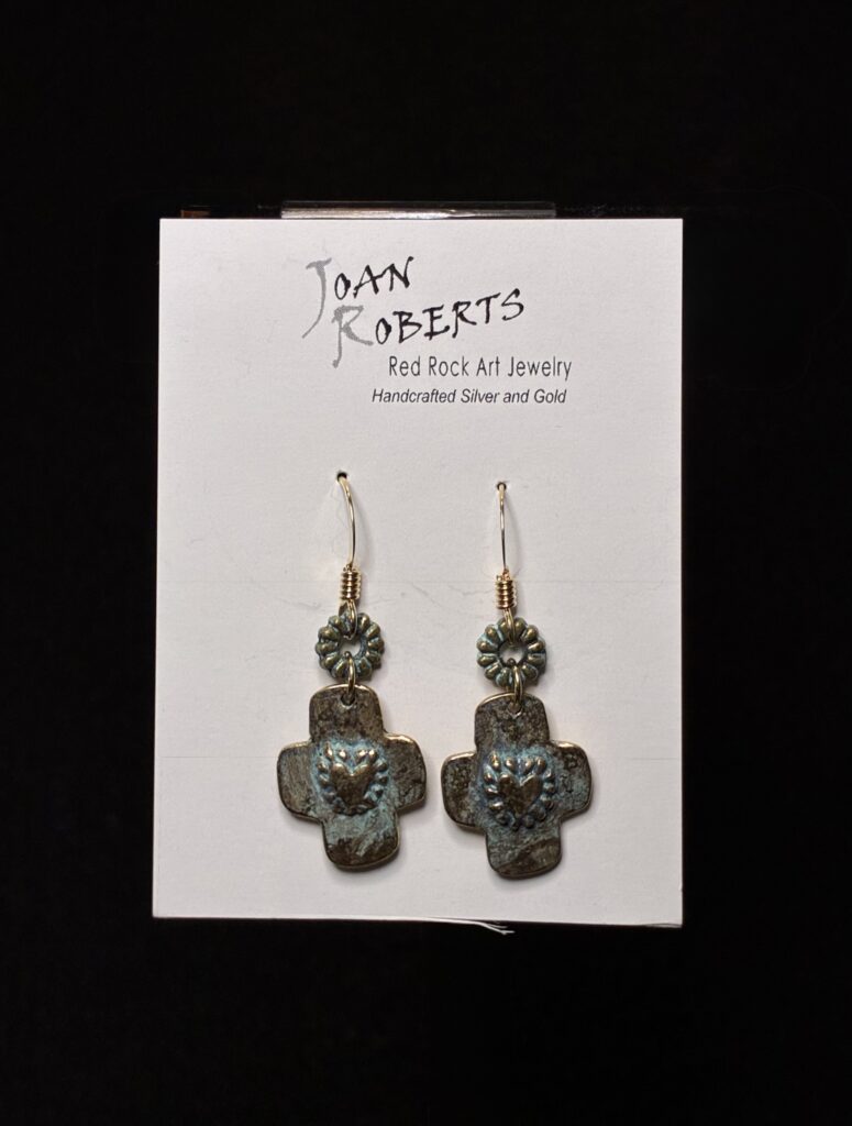 Bronze Cross Earrings by Joan Roberts