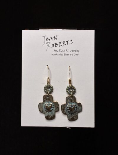 Bronze Cross Earrings by Joan Roberts