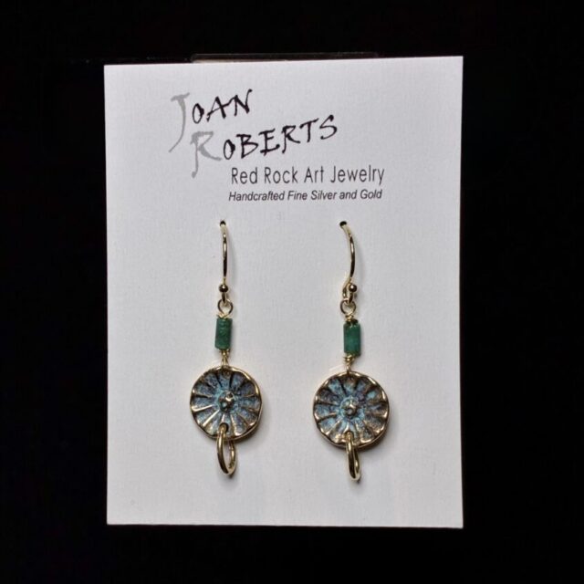Bronze Button Earrings by Joan Roberts
