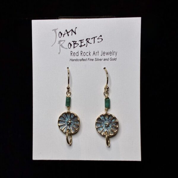 Bronze Button Earrings by Joan Roberts