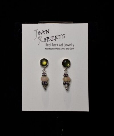 Sterling Silver Labradorite Opal Earrings by Joan Roberts