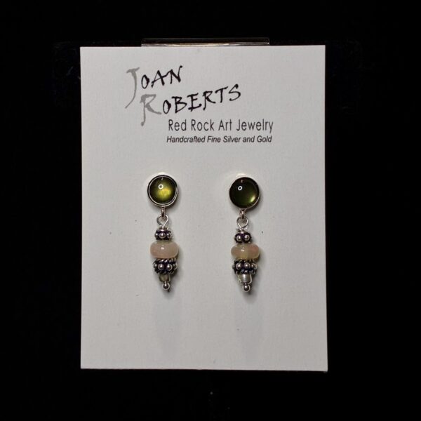 Sterling Silver Labradorite Opal Earrings by Joan Roberts