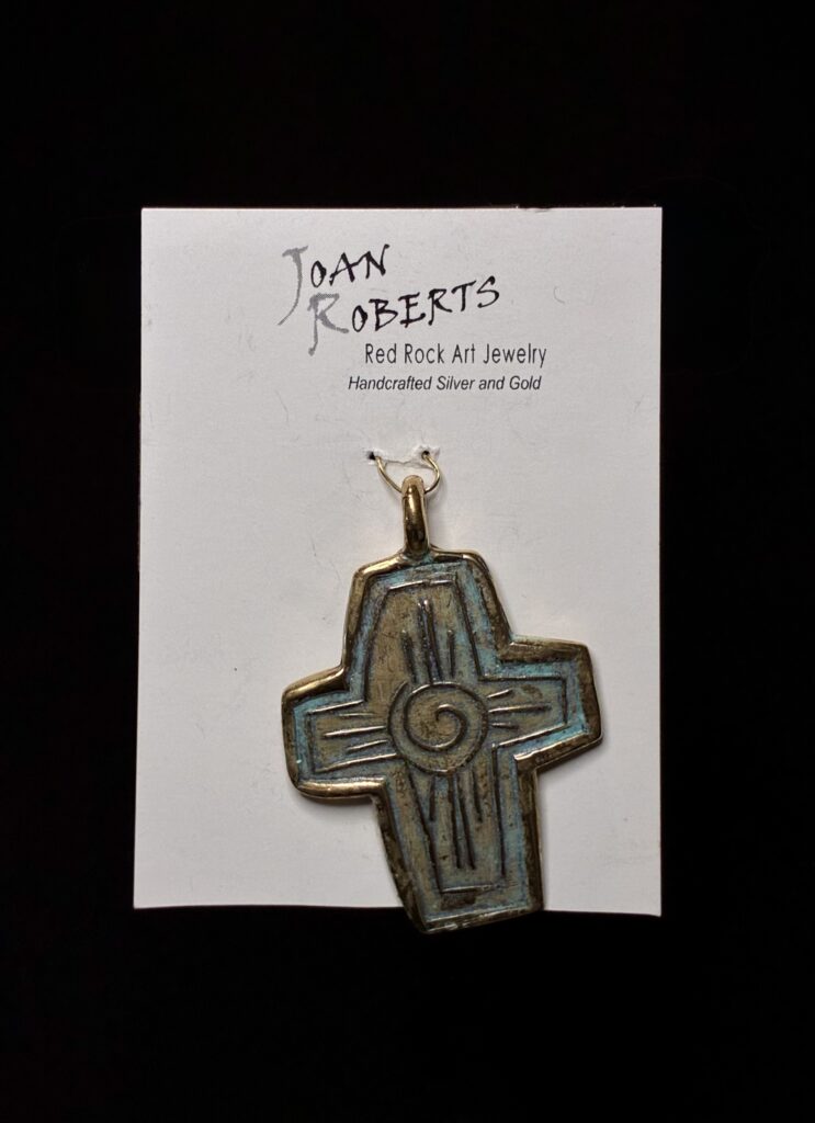 Bronze Cross Pendant by Joan Roberts