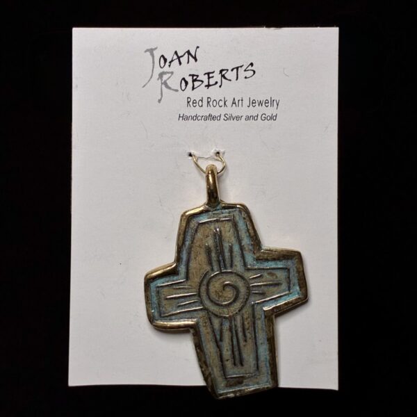 Bronze Cross Pendant by Joan Roberts